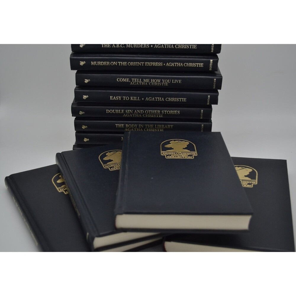 LOT of 12: Agatha Christie Mystery Collection Leatherette Hardcovers Bantam Book